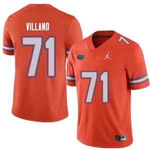 Men's Florida Gators #71 Nick Villano NCAA Jordan Brand Orange Authentic Stitched College Football Jersey UUX4862BY